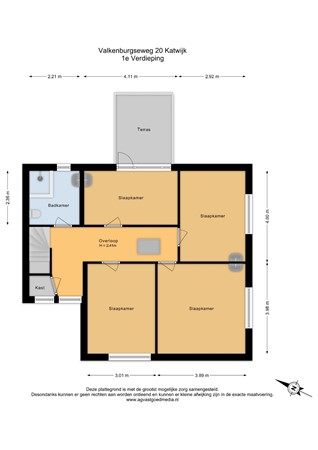 Floorplan - Valkenburgseweg 20, 2223 KD Katwijk